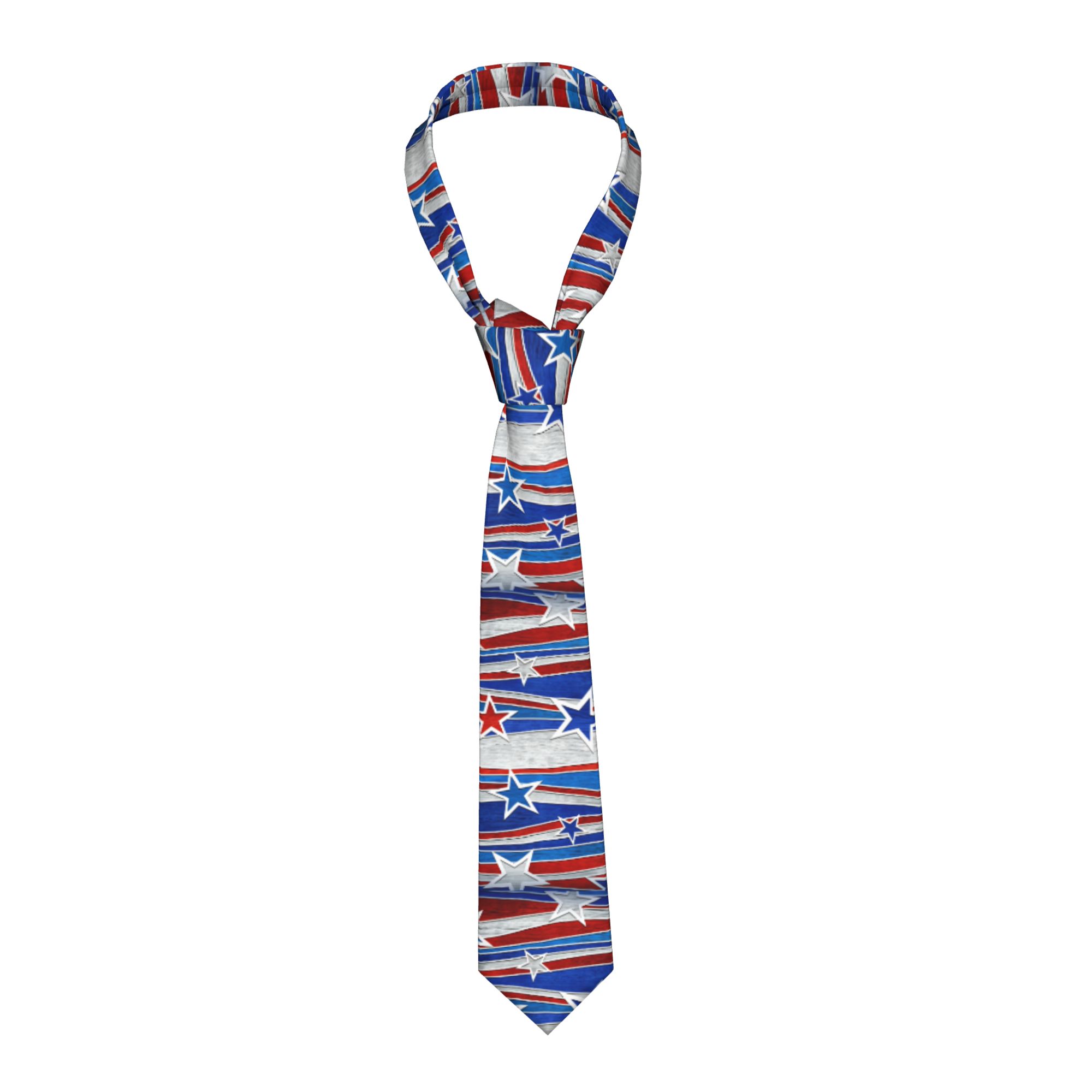 Quality Men'S Accessories - Krawat w paski francuskiej flagi Retro