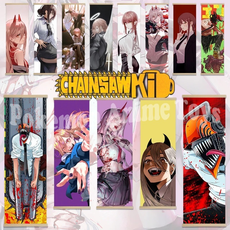 Quality Men'S Accessories - Chainsaw Man Anime Plakat Drewniana ramka
