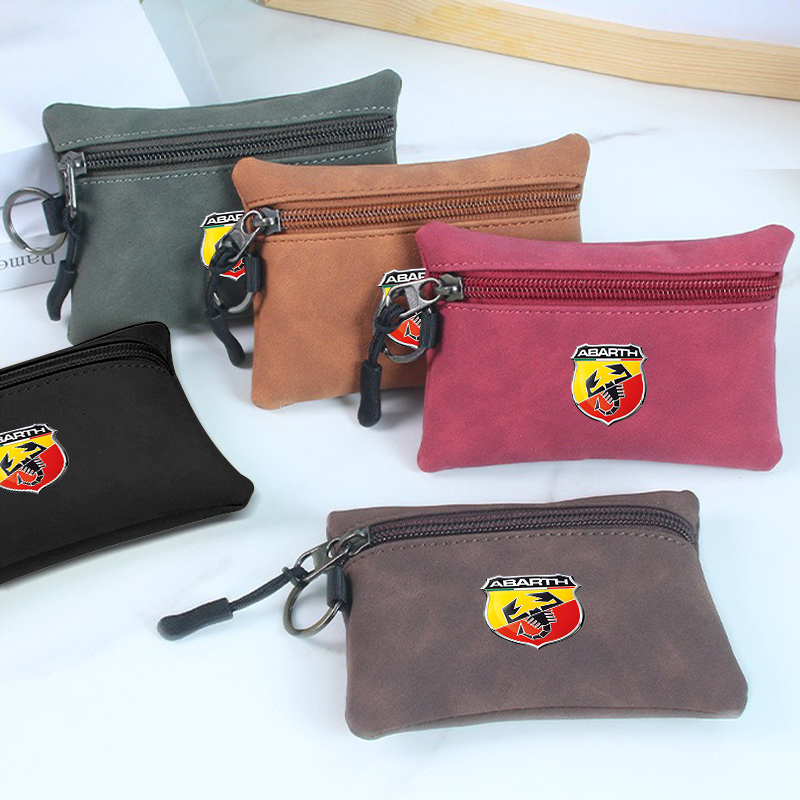 Men Accessories Logo - Portfel zamszowy z logo samochodu, etui