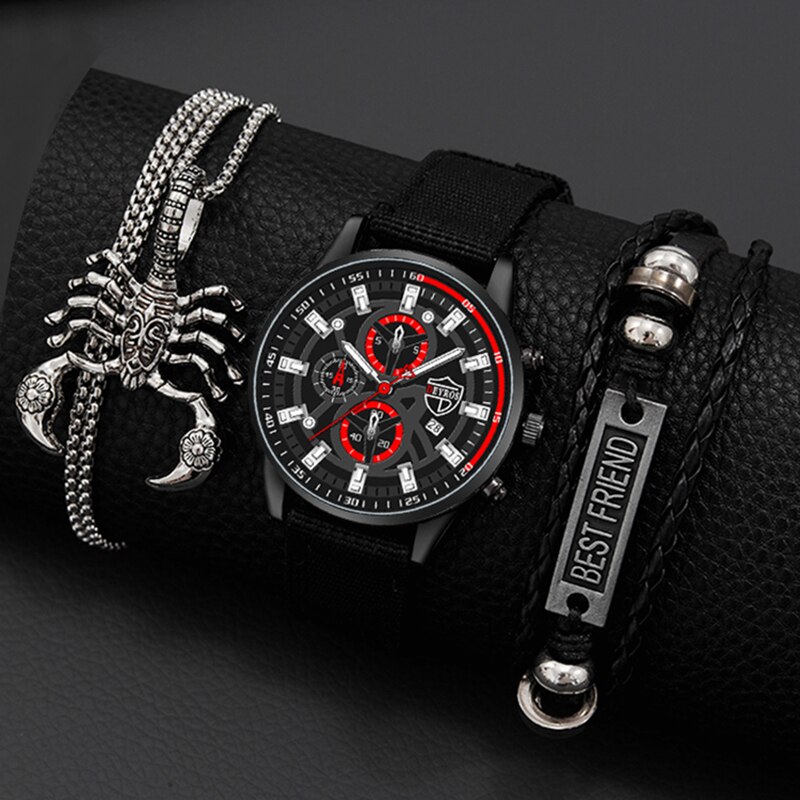 Men Accessories For Wrist - 3 szt. Zestaw moda męska proste