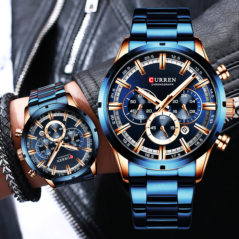 Curren męski zegarek niebieska – Men Accessories For Wrist recenzja i cena