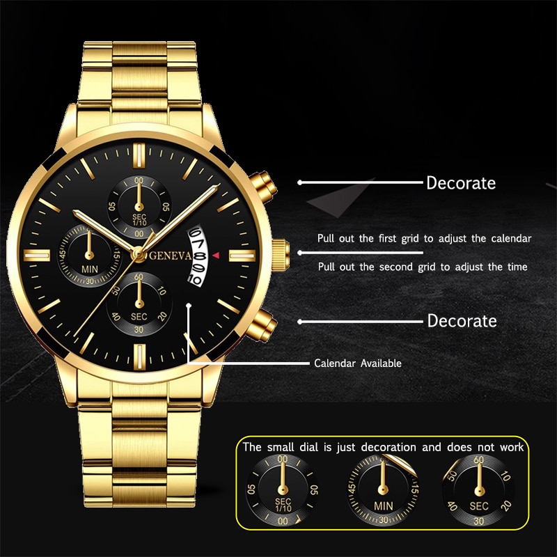 2023 moda męska złota ze zegar – Men Accessories For Wrist recenzja i cena