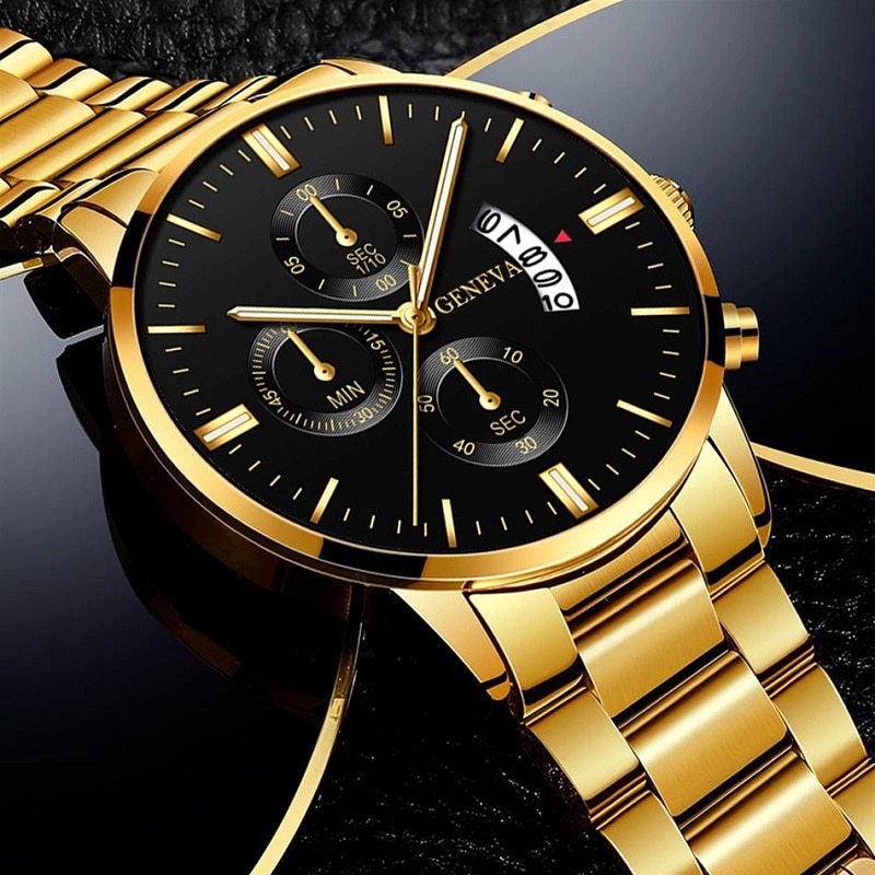 2023 moda męska złota ze zegar – Men Accessories For Wrist recenzja i cena