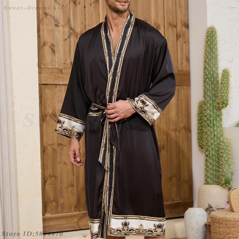 Męski długi szlafrok piżamowy  – Men'S Kimono Accessories recenzja i cena